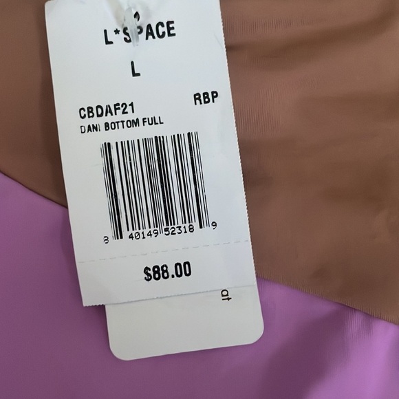 NWT L*SPACE Dani Bottom Full Rosebud Putty Large - Picture 4 of 5